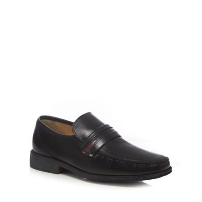 Black leather 'Aston Mind' extra wide loafers
